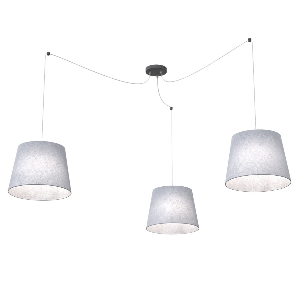 Lampa wisząca ASCOT 3 GREY EMIBIG
