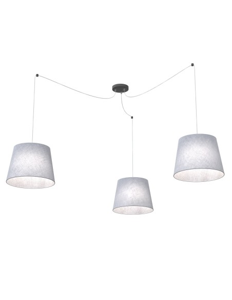 Lampa wisząca ASCOT 3 GREY EMIBIG