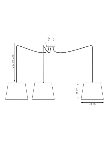 Lampa wisząca ASCOT 3 EMIBIG