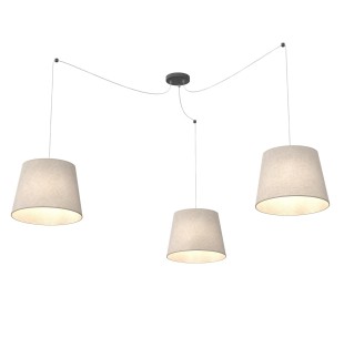 Lampa wisząca ASCOT 3 GREY EMIBIG 2