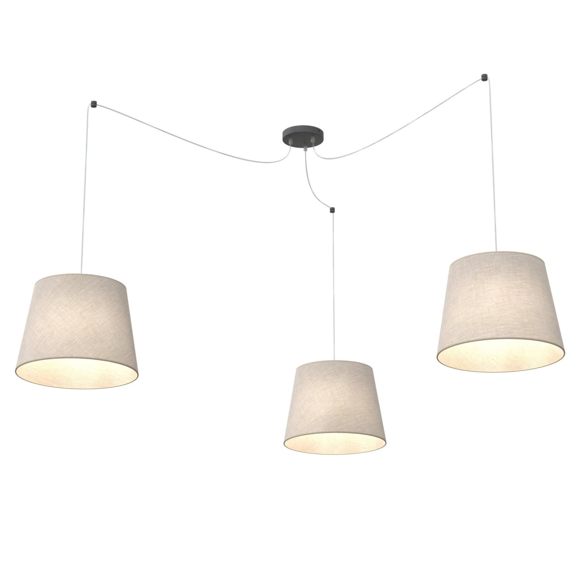 Lampa wisząca ASCOT 3 BEIGE EMIBIG