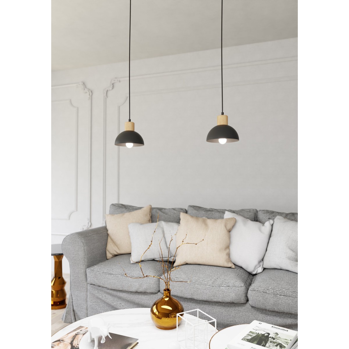 Lampa wisząca SECO 1 BLACK EMIBIG