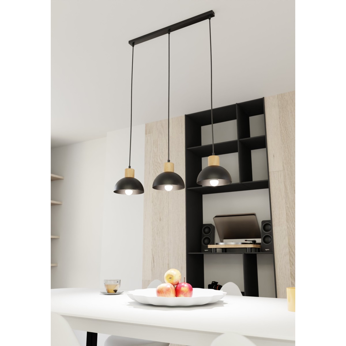 Lampa wisząca SECO 3 BLACK EMIBIG