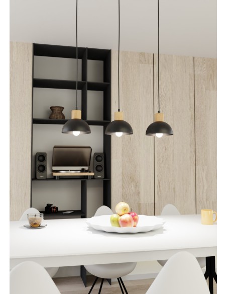 Lampa wisząca SECO 3 BLACK EMIBIG