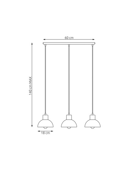 Lampa wisząca SECO 3 EMIBIG