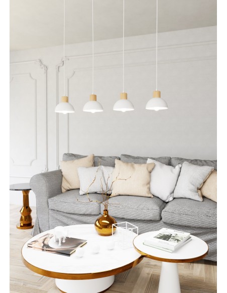 Lampa wisząca SECO 4 WHITE EMIBIG