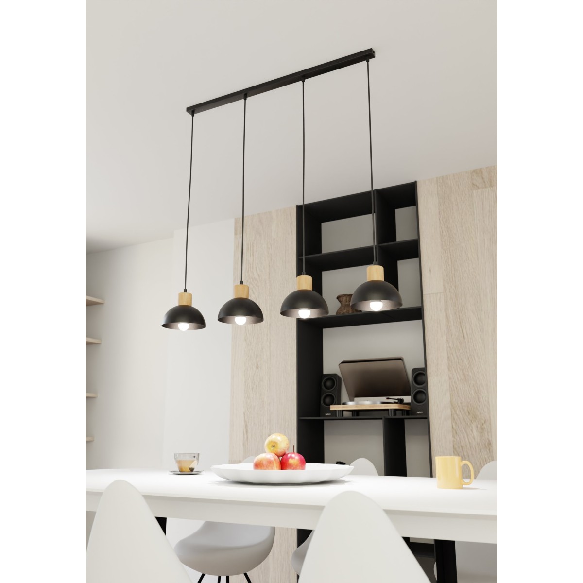 Lampa wisząca SECO 4 BLACK EMIBIG