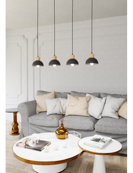 Lampa wisząca SECO 4 BLACK EMIBIG