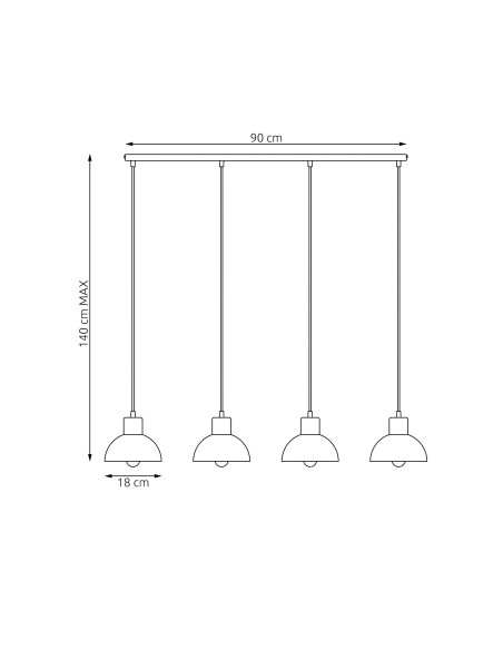 Lampa wisząca SECO 4 EMIBIG