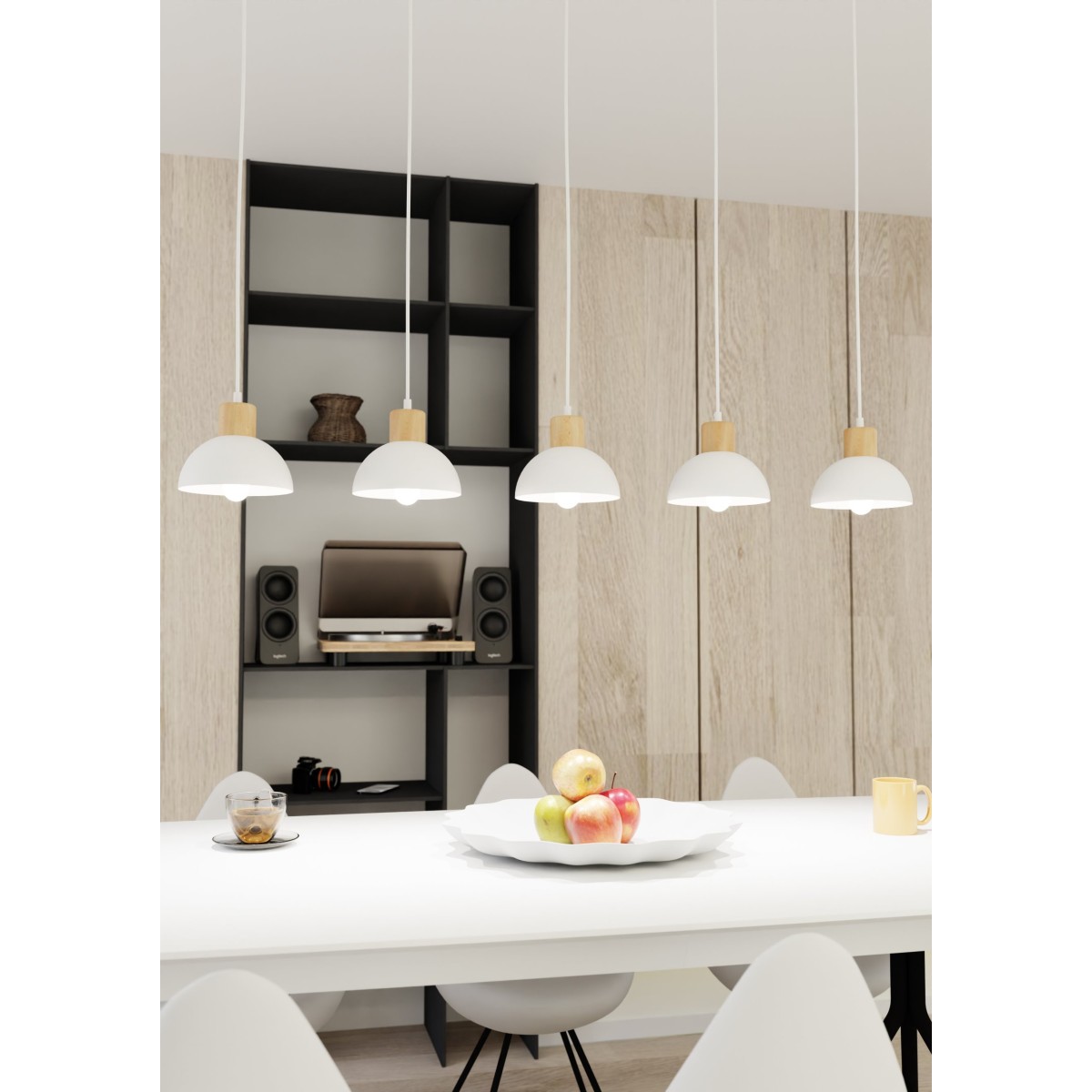 Lampa wisząca SECO 5 WHITE EMIBIG