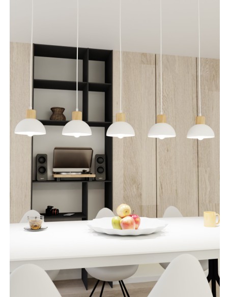 Lampa wisząca SECO 5 WHITE EMIBIG