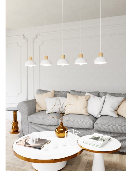 Lampa wisząca SECO 5 WHITE EMIBIG