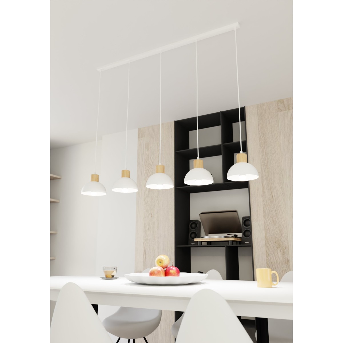 Lampa wisząca SECO 5 WHITE EMIBIG