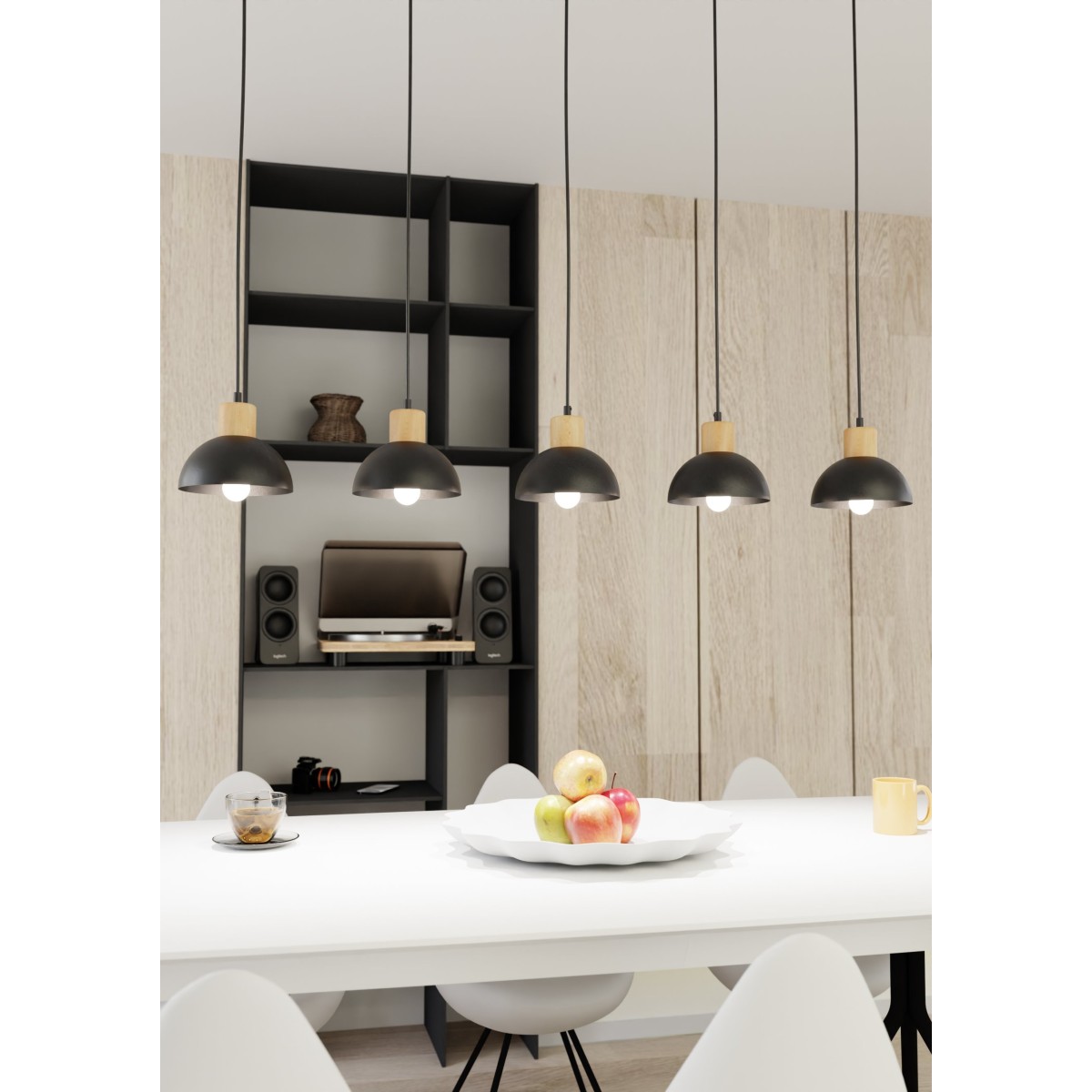 Lampa wisząca SECO 5 BLACK EMIBIG