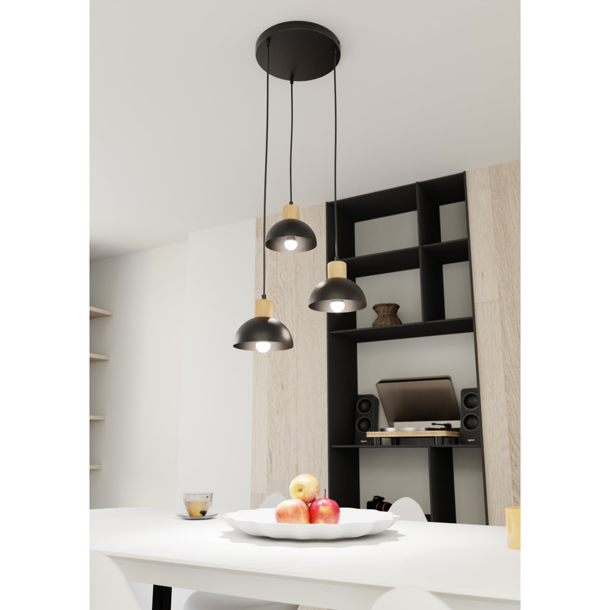 Lampa wisząca SECO 3 PREM BLACK EMIBIG