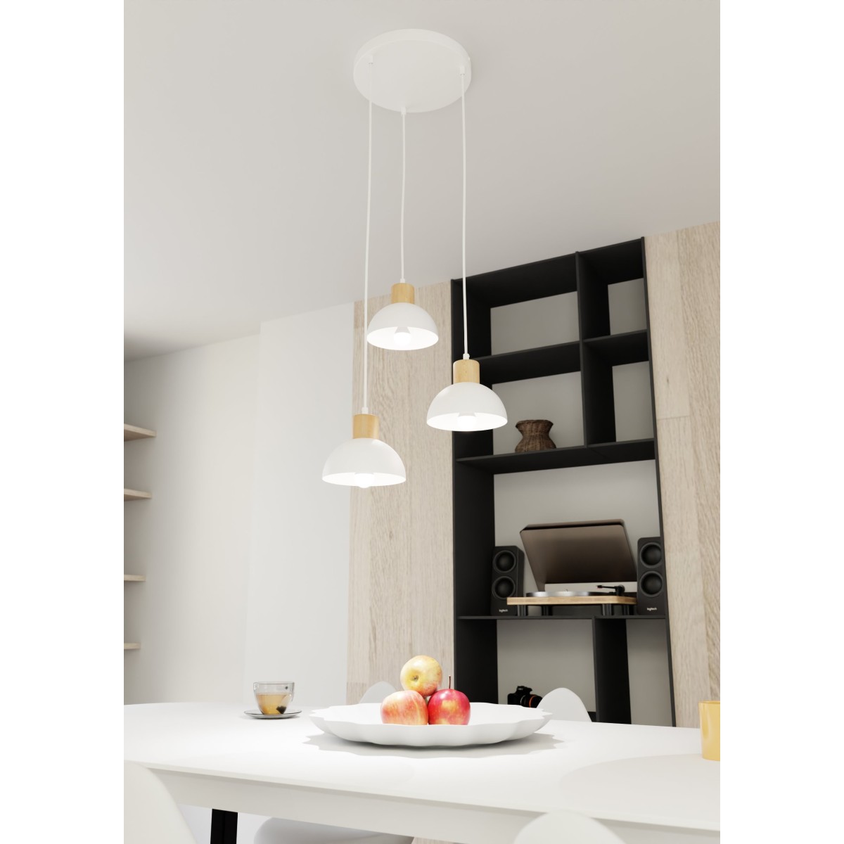 Lampa wisząca SECO 3 PREM WHITE EMIBIG