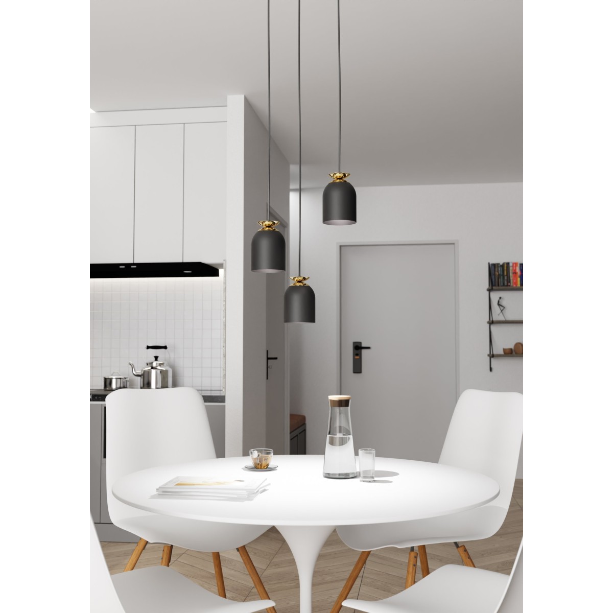 Lampa wisząca TARGET 3 PREM BLACK EMIBIG