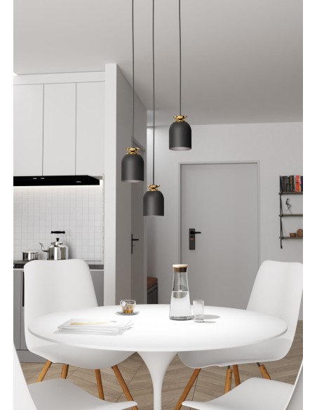 Lampa wisząca TARGET 3 PREM BLACK EMIBIG