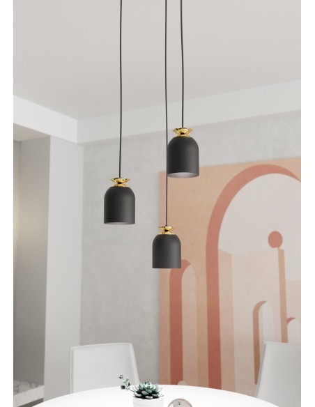 Lampa wisząca TARGET 3 PREM BLACK EMIBIG