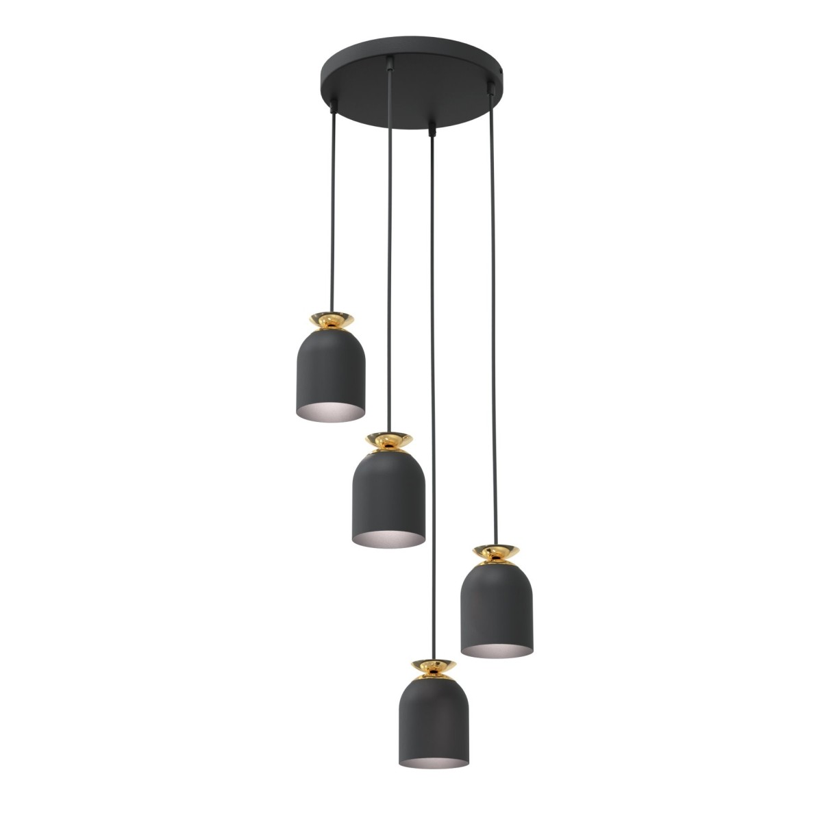 Lampa wisząca TARGET 4 PREM BLACK EMIBIG