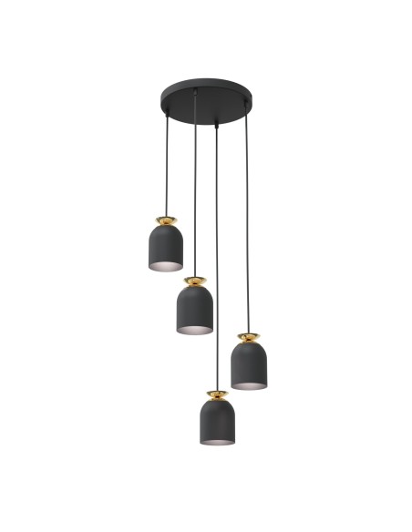 Lampa wisząca TARGET 4 PREM BLACK EMIBIG