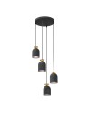 Lampa wisząca TARGET 4 PREM BLACK EMIBIG