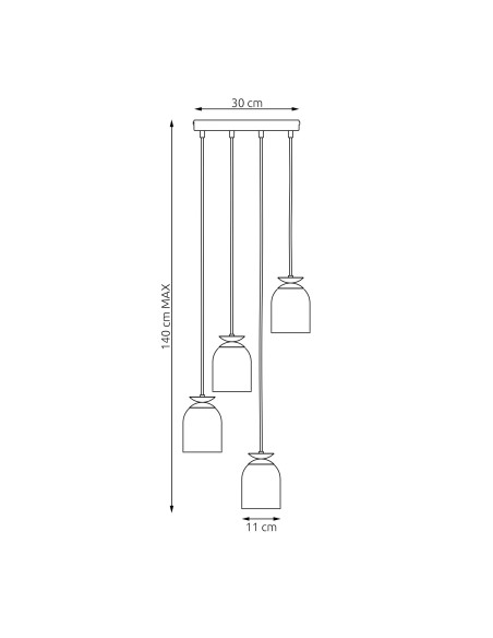 Lampa wisząca TARGET 4 PREM EMIBIG