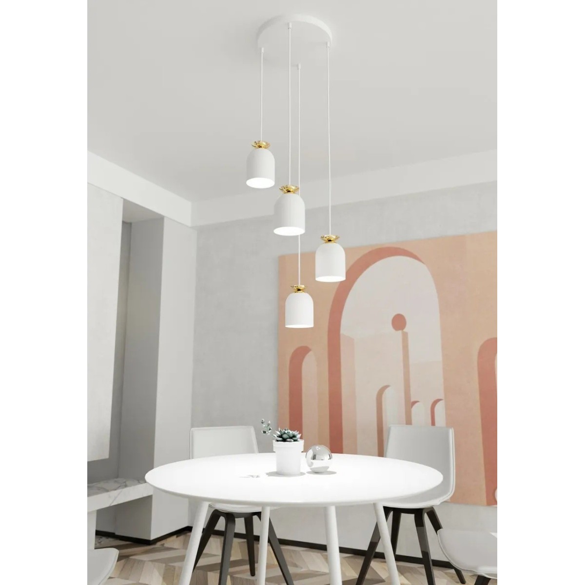 Lampa wisząca TARGET 4 PREM WHITE EMIBIG