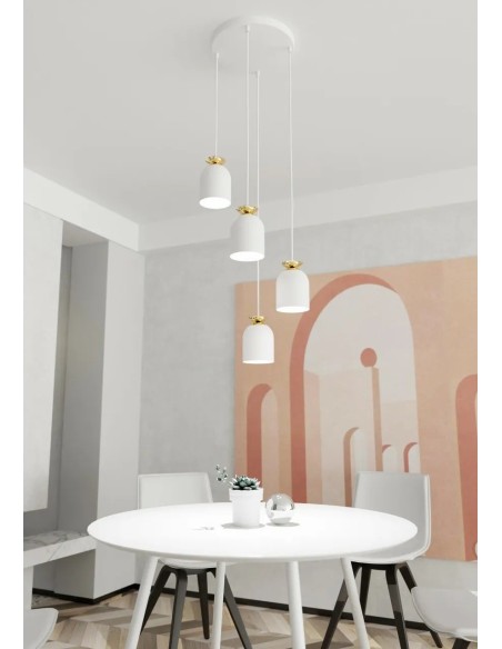Lampa wisząca TARGET 4 PREM WHITE EMIBIG