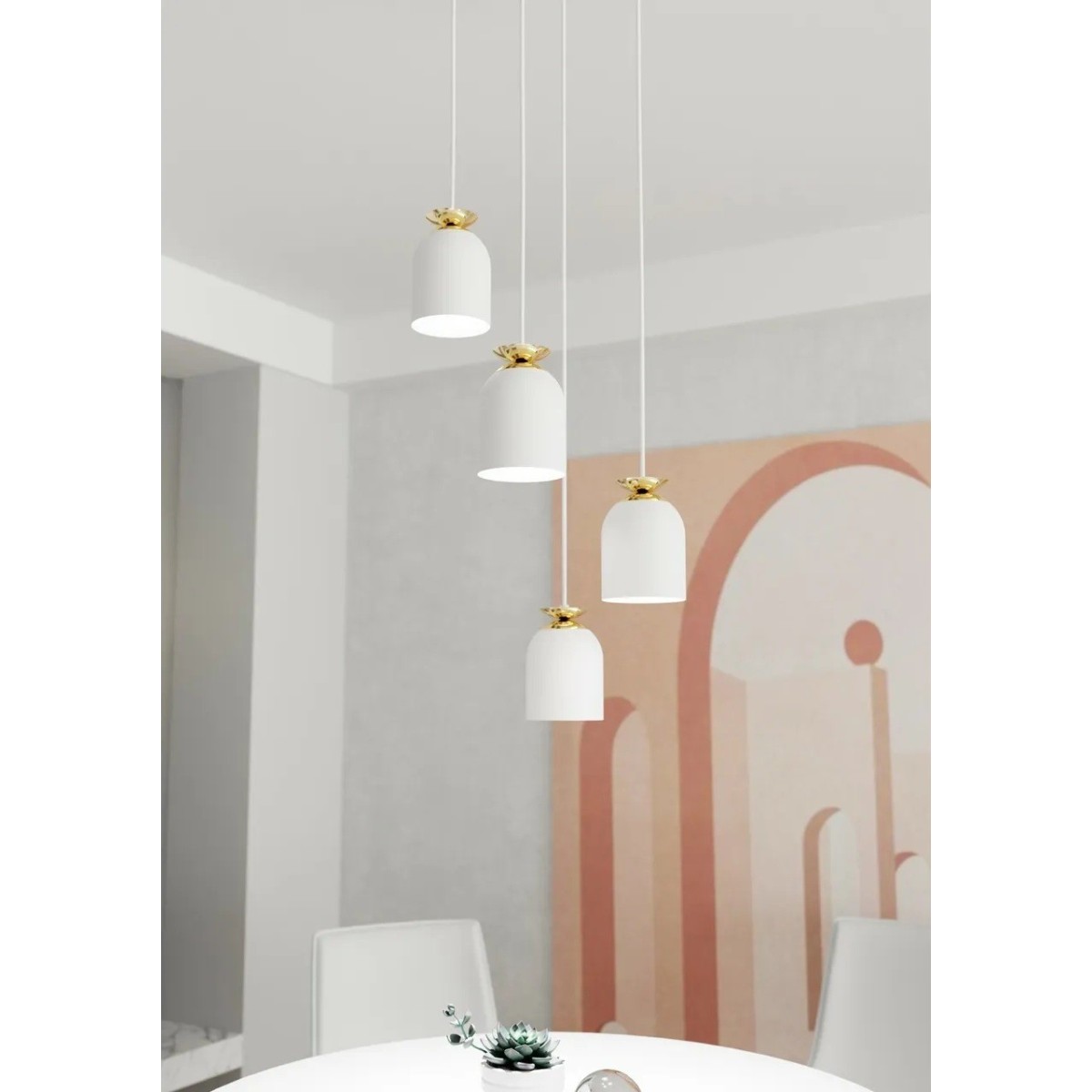 Lampa wisząca TARGET 4 PREM WHITE EMIBIG