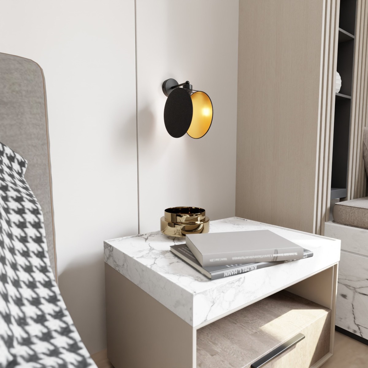 Kinkiet MOTIF K1 BLACK EMIBIG