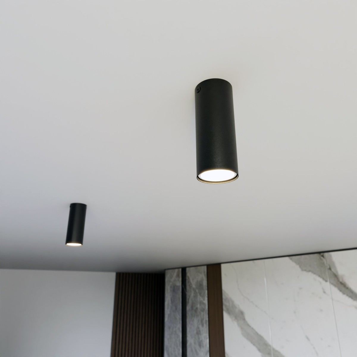 Lampa sufitowa TECNO 1S BLACK EMIBIG