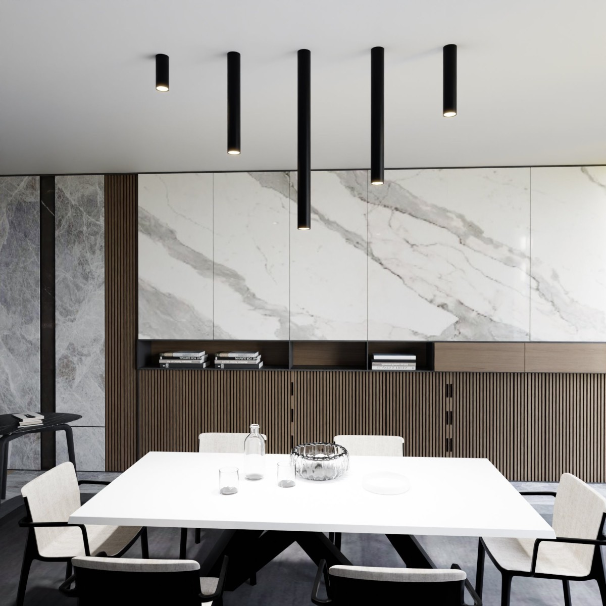 Lampa sufitowa TECNO 1M BLACK EMIBIG