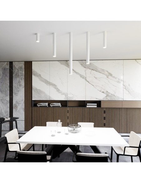 Lampa sufitowa TECNO 1L WHITE EMIBIG