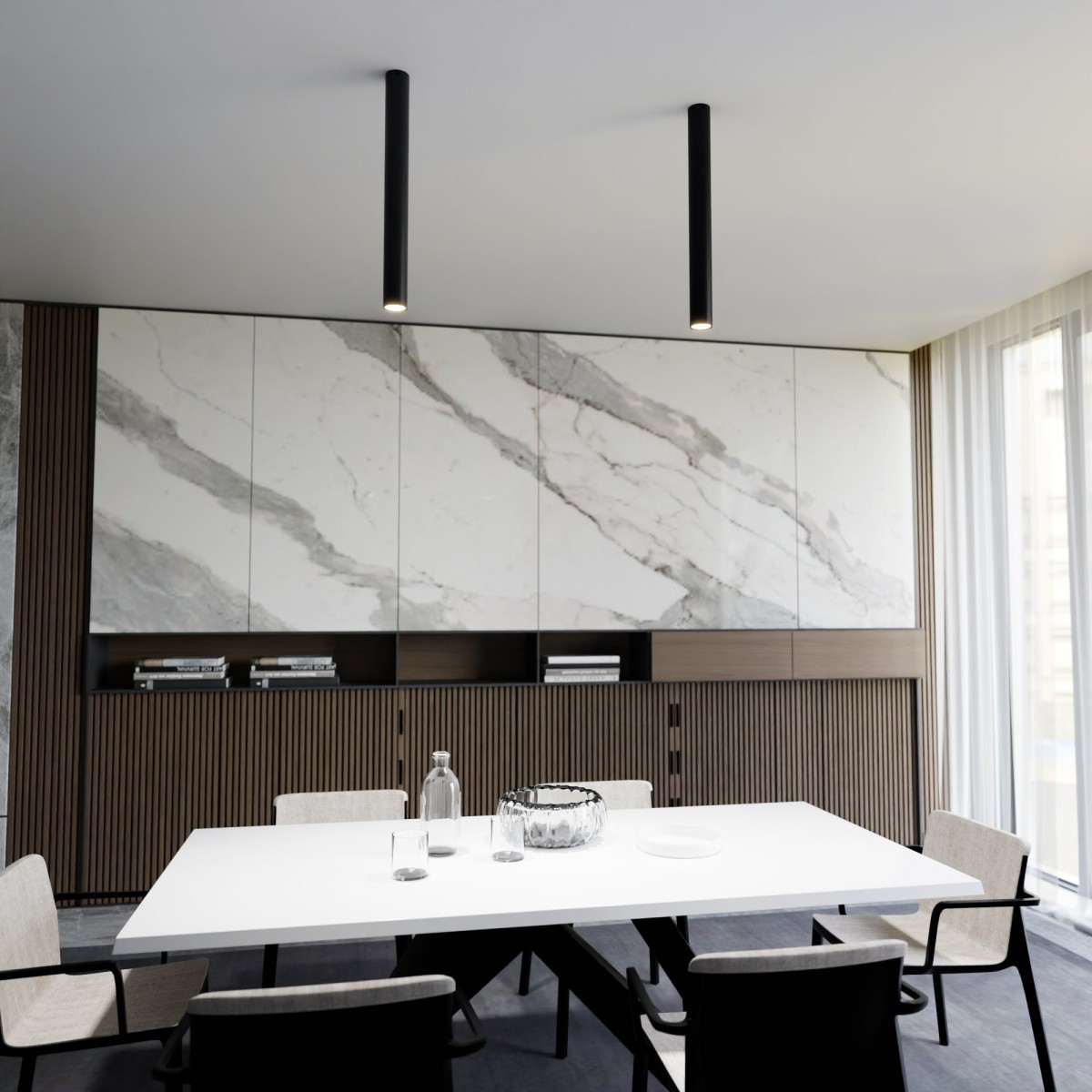 Lampa sufitowa TECNO 1XL BLACK EMIBIG