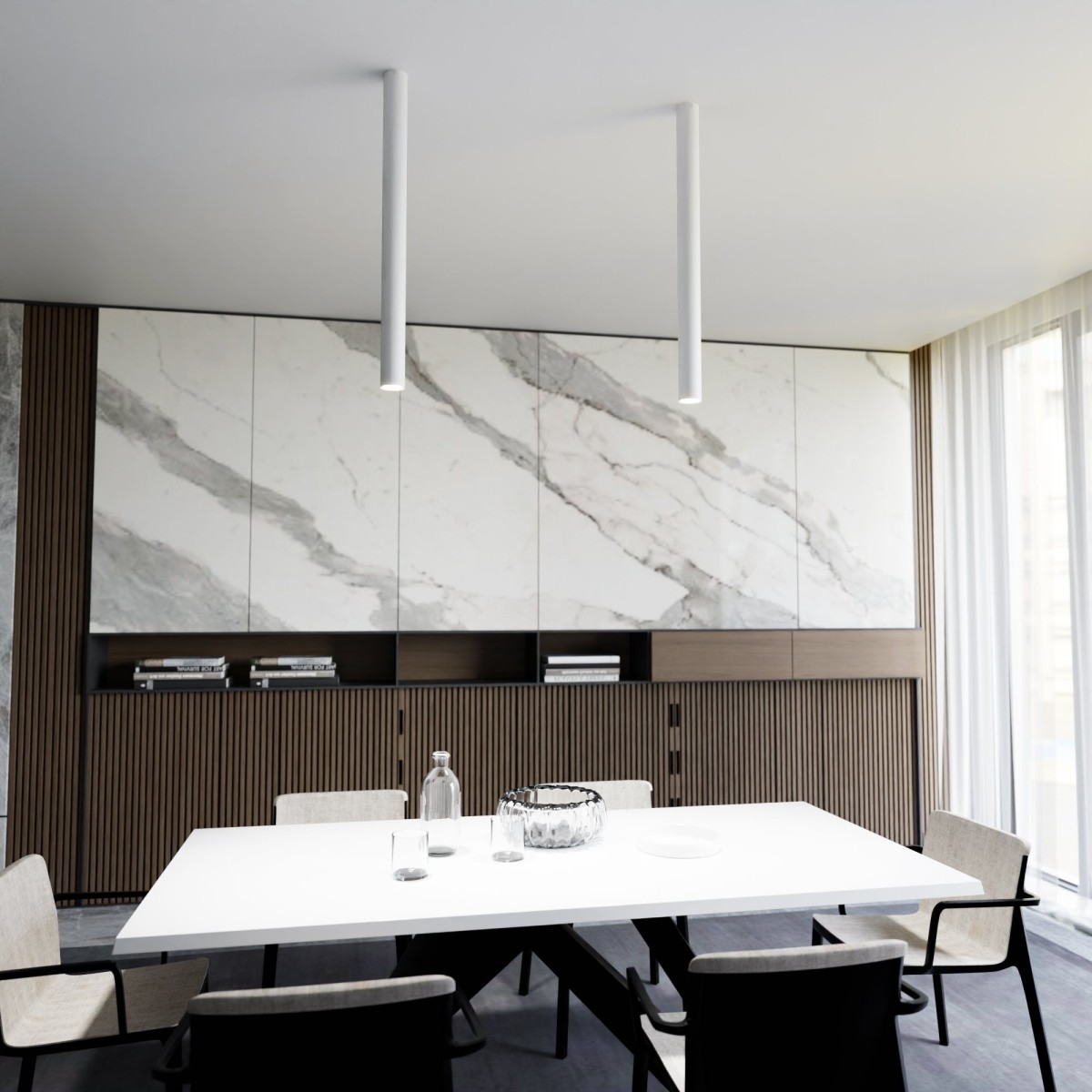 Lampa sufitowa TECNO 1XXL WHITE EMIBIG