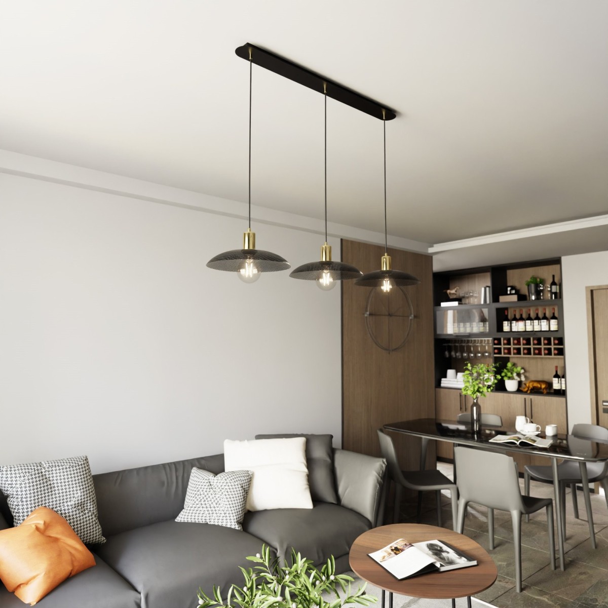 Lampa wisząca SPIRIT 3 BLACK EMIBIG