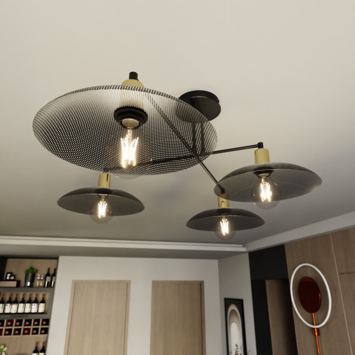 Lampa wisząca SPIRIT 4 BLACK EMIBIG