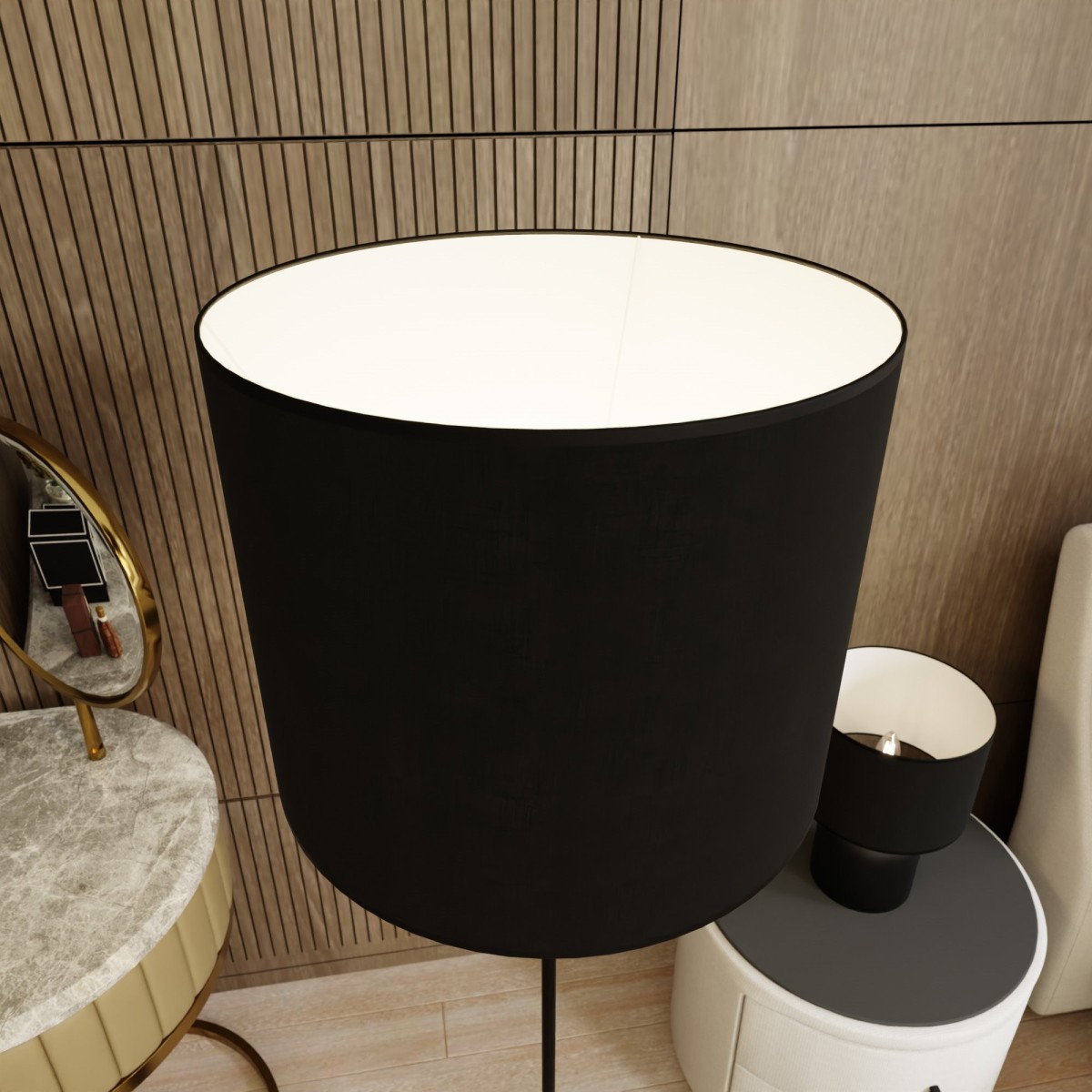 Lampa podłogowa ASPEN LP1 BLACK/WHITE EMIBIG