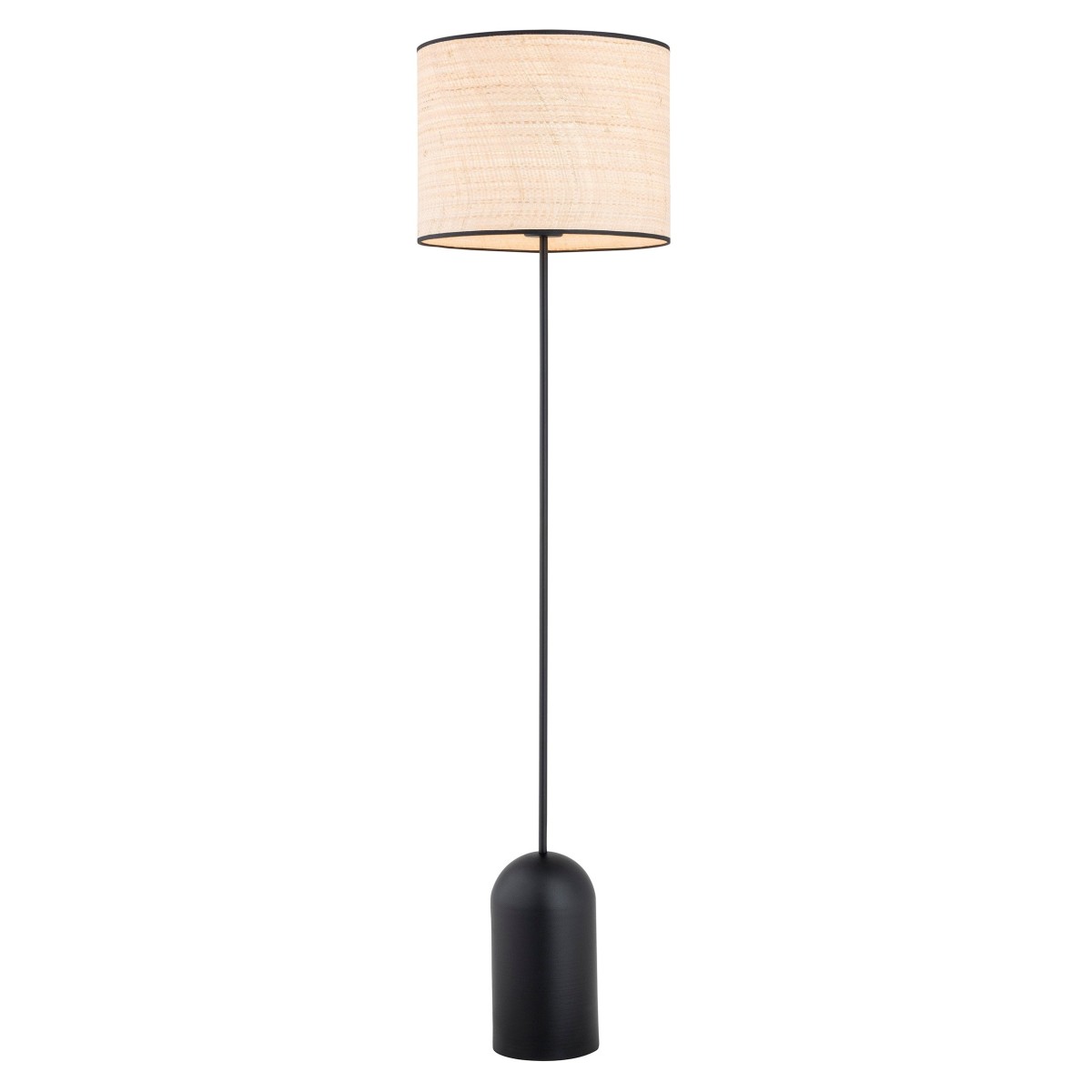 Lampa podłogowa ASPEN LP1 BLACK/RATTAN EMIBIG