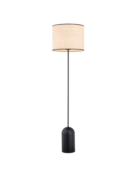Lampa podłogowa ASPEN LP1 BLACK/RATTAN EMIBIG
