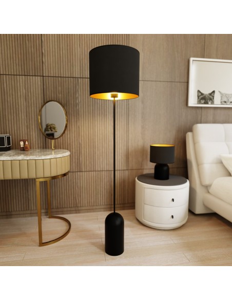 Lampa podłogowa ASPEN LP1 BLACK/GOLD EMIBIG