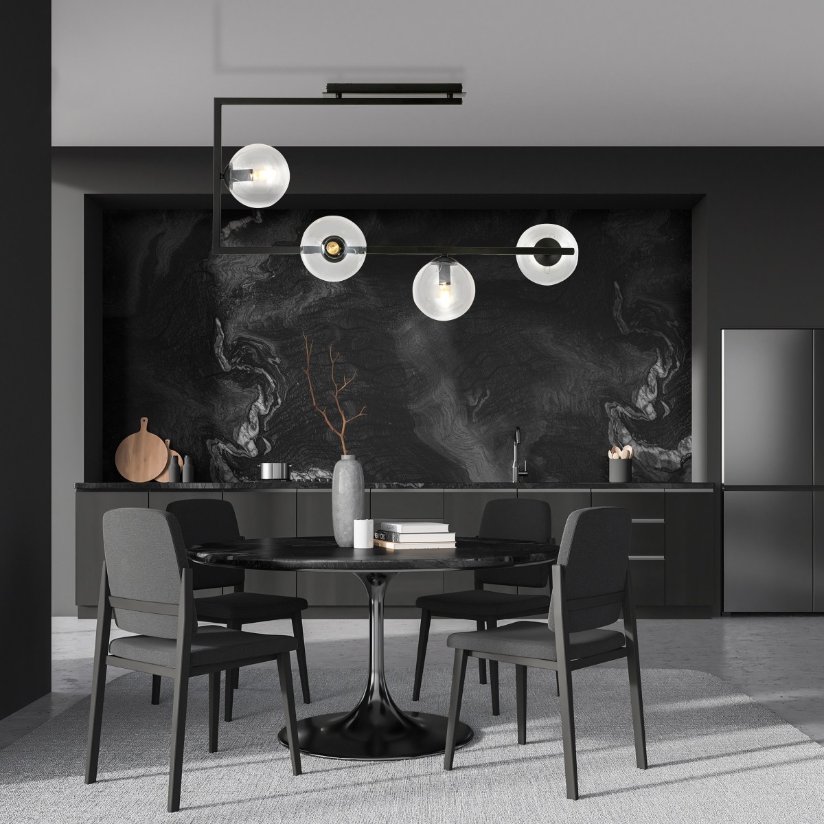 Lampa sufitowa SOMA 4 TRANSPARENT EMIBIG