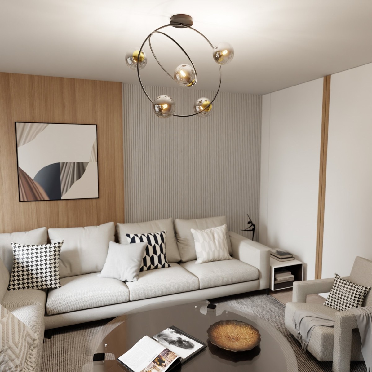 Lampa sufitowa STARDOM 5 GRAFIT EMIBIG