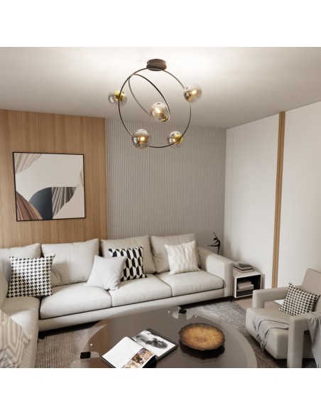 Lampa sufitowa STARDOM 5 GRAFIT EMIBIG