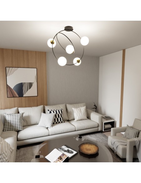 Lampa sufitowa STARDOM 5 OPAL EMIBIG