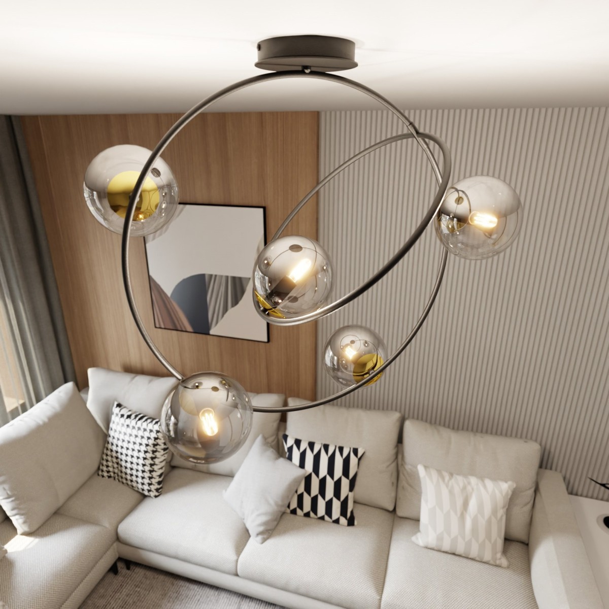 Lampa sufitowa STARDOM 5 GRAFIT EMIBIG