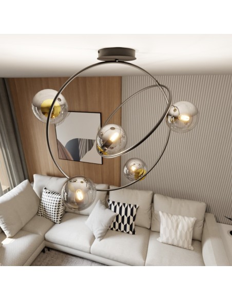 Lampa sufitowa STARDOM 5 GRAFIT EMIBIG