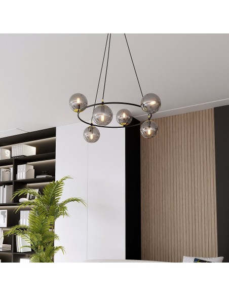 Lampa wisząca AZURA 6 GRAFIT EMIBIG