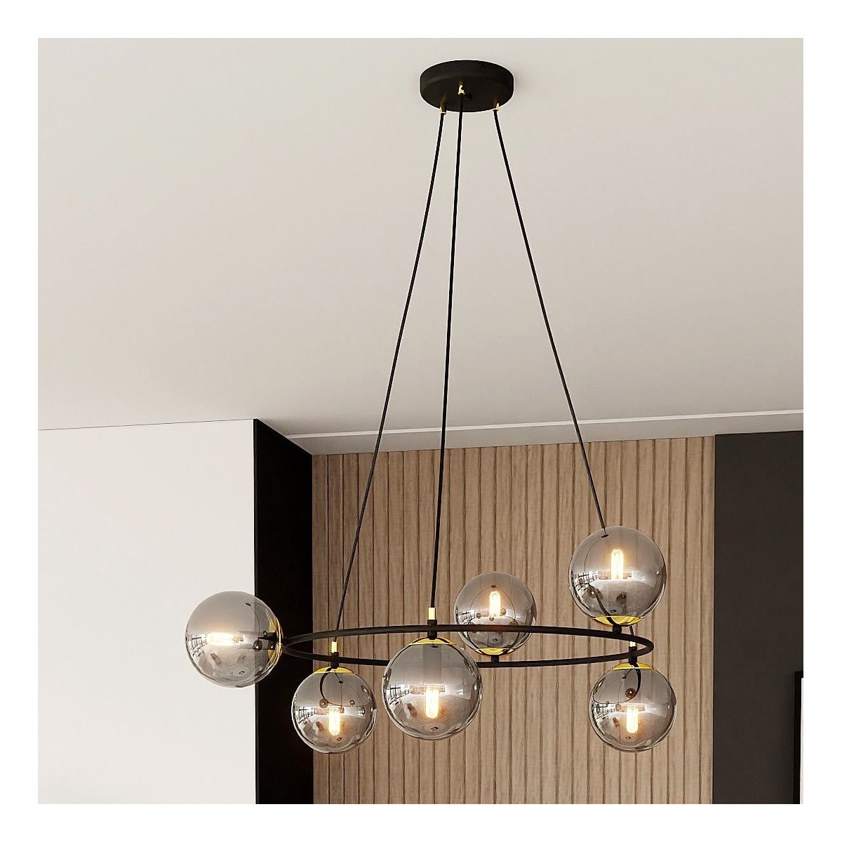 Lampa wisząca AZURA 6 GRAFIT EMIBIG